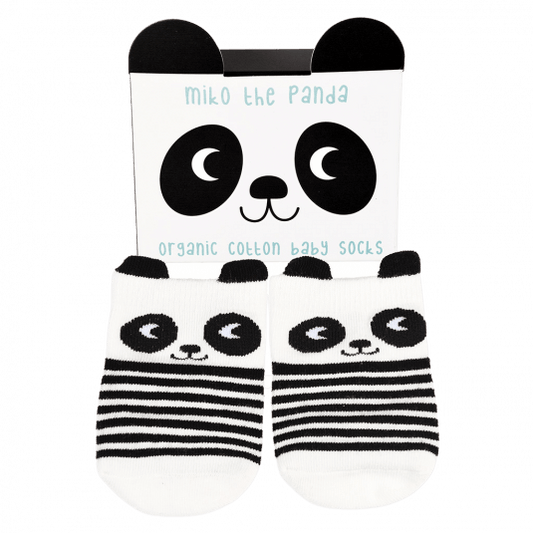 Babysokjes Miko The Panda Zwart/Wit