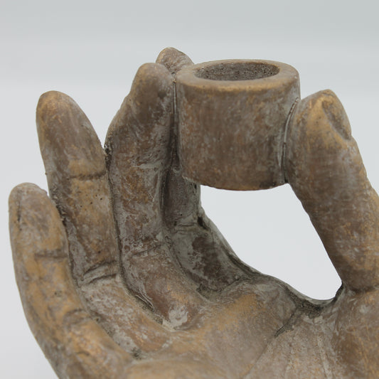Kandelaar Bronzen Hand